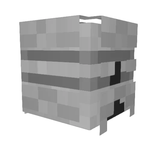 B18_Motor Minecraft avatar head, 3D render