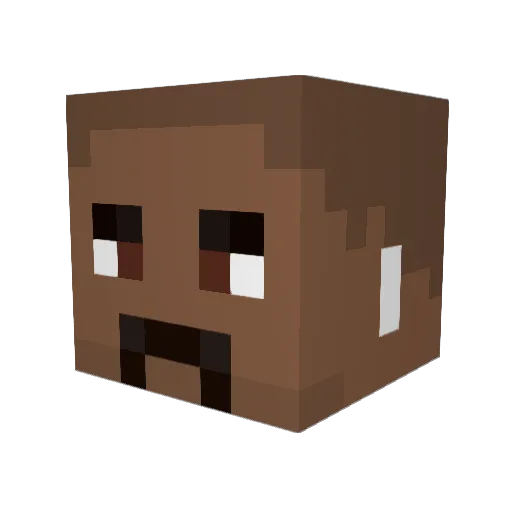 B1ACK_F34R Minecraft avatar head, 3D render