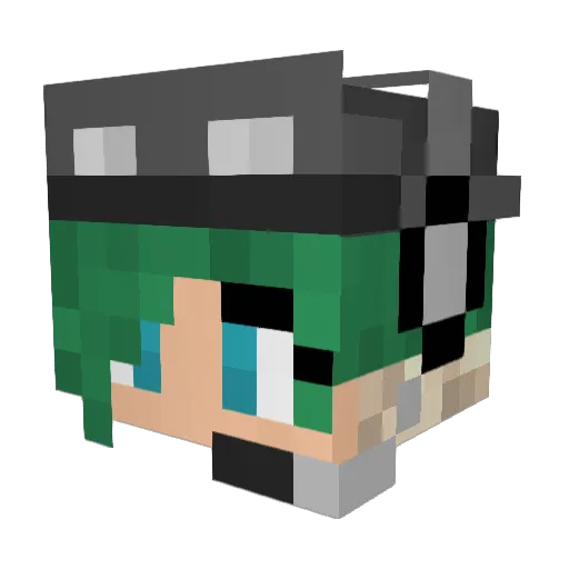 B1AG1O Minecraft avatar head, 3D render