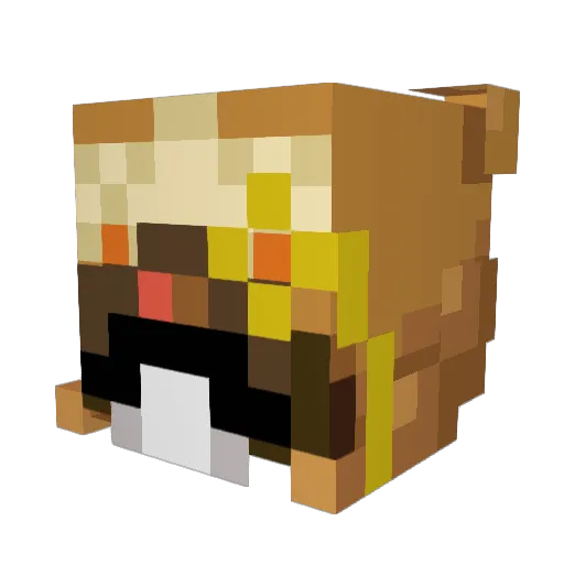 B1DO0F Minecraft avatar head, 3D render