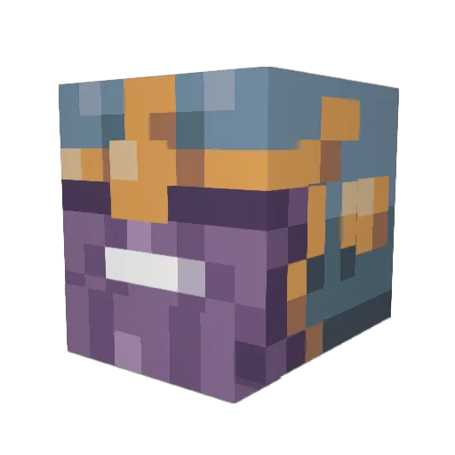 B1GFLO Minecraft avatar head, 3D render