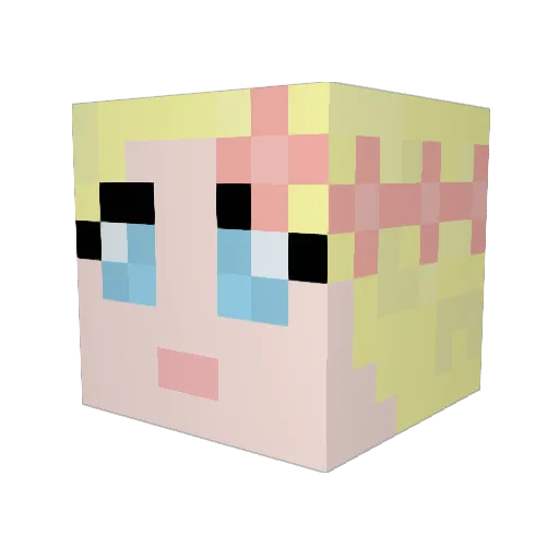 B1GMAX Minecraft avatar head, 3D render