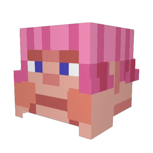B1G_J4CK Minecraft avatar head, 3D render