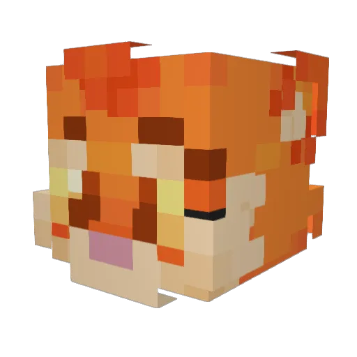 B1L3_ Minecraft avatar head, 3D render