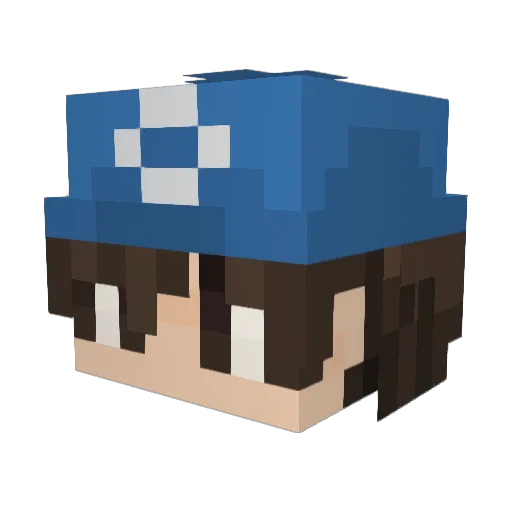 B1LL_DIPPERLY Minecraft avatar head, 3D render