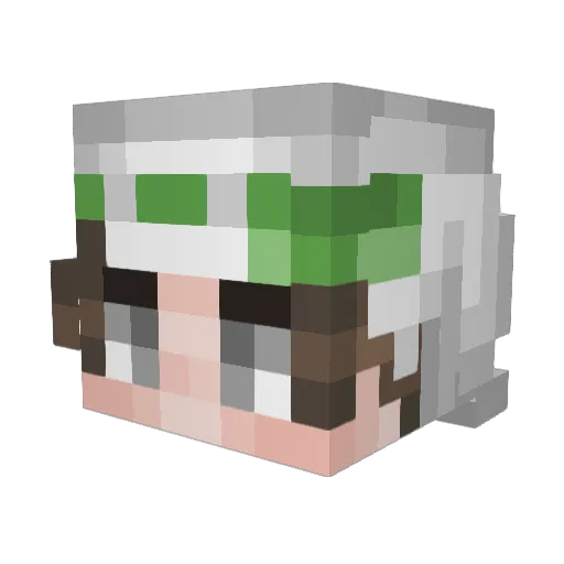 B1NGH1 Minecraft avatar head, 3D render