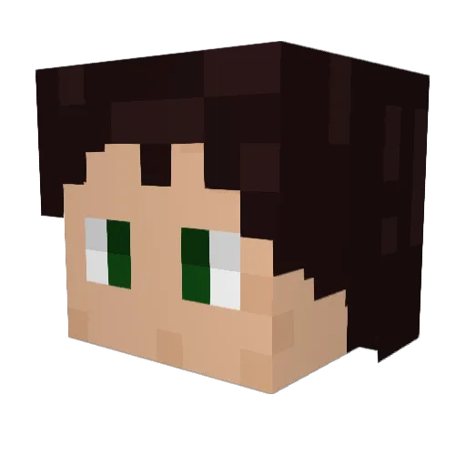 B1XCKY Minecraft avatar head, 3D render