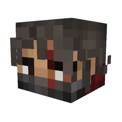 B1YT2010 Minecraft avatar head, 3D render