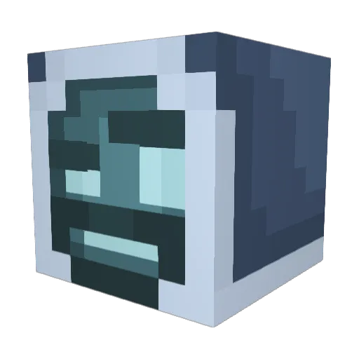 B1a_ Minecraft avatar head, 3D render