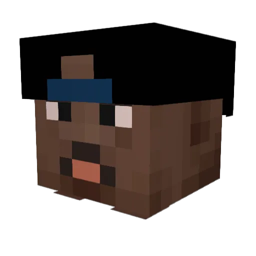 B1ackAF1s Minecraft avatar head, 3D render