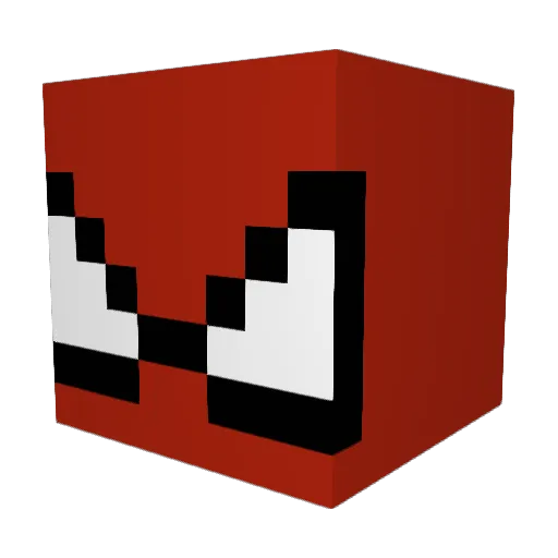 B1acksol Minecraft avatar head, 3D render