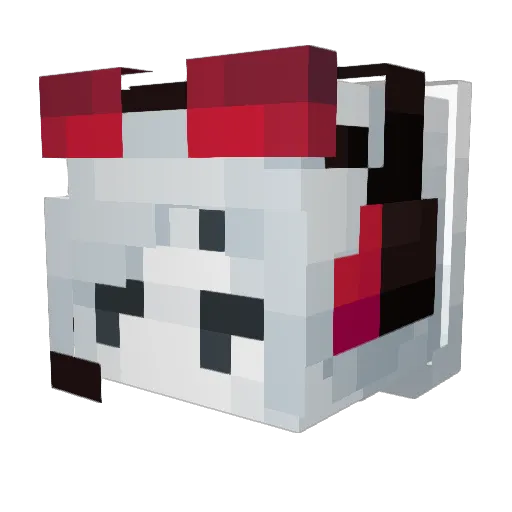 B1b110 Minecraft avatar head, 3D render