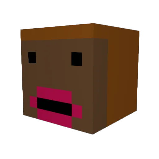 B1gDave13 Minecraft avatar head, 3D render