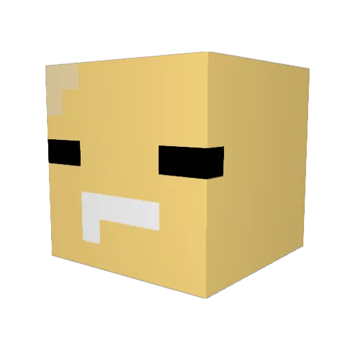 B1g_Bub Minecraft avatar head, 3D render