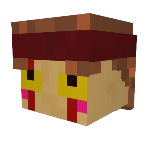B1g__Ed Minecraft avatar head, 3D render