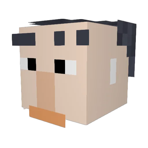 B1izzz Minecraft avatar head, 3D render