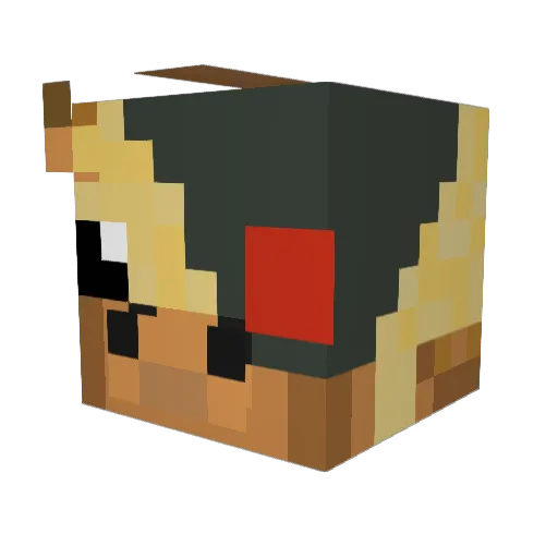 B1mer Minecraft avatar head, 3D render