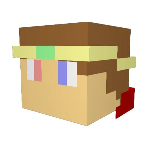 B1naryB01 Minecraft avatar head, 3D render