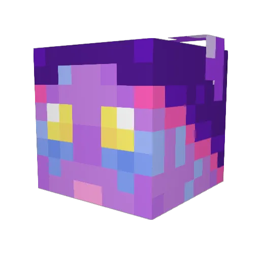 B1tchyBeth Minecraft avatar head, 3D render