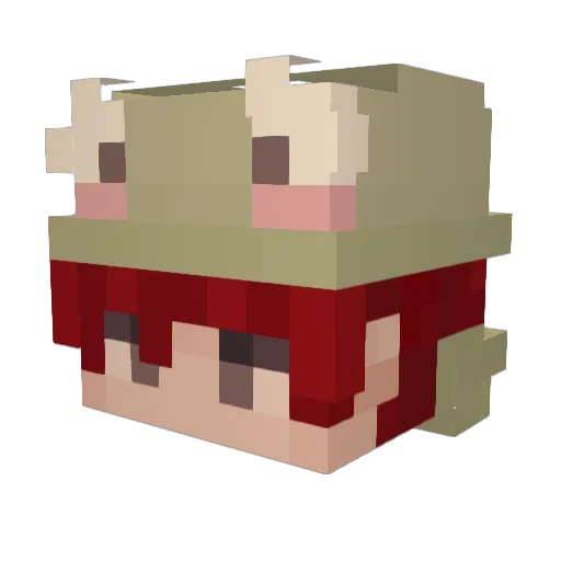 B1u3x Minecraft avatar head, 3D render