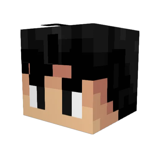 B1ueLettuce Minecraft avatar head, 3D render