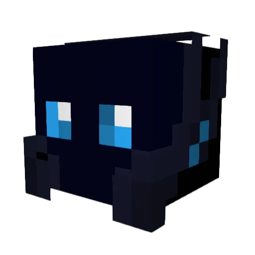B1ueNeon Minecraft avatar head, 3D render
