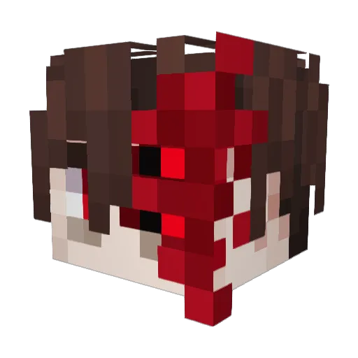 B22222 Minecraft avatar head, 3D render