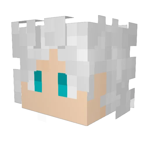 B2KZIN Minecraft avatar head, 3D render