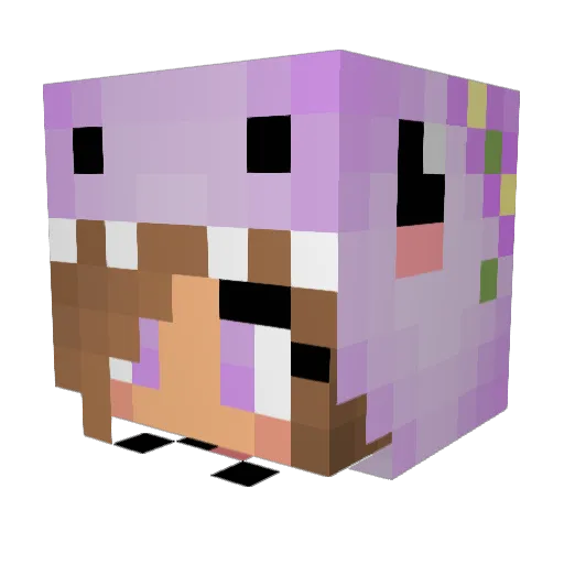 B2TT Minecraft avatar head, 3D render
