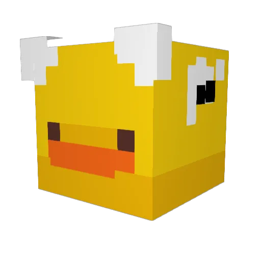 B2ngala Minecraft avatar head, 3D render