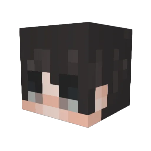 B2wie Minecraft avatar head, 3D render