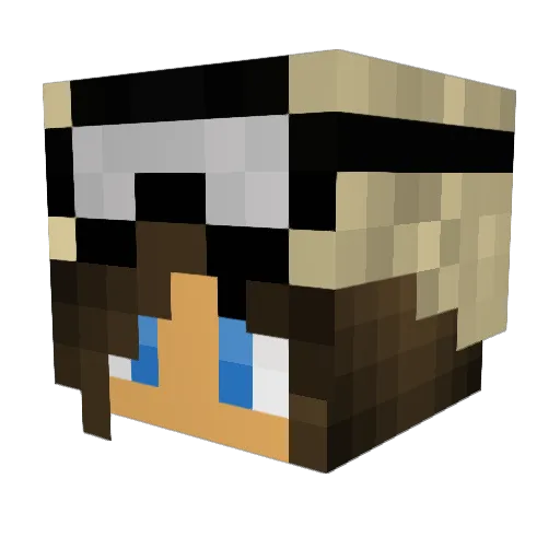 B3113 Minecraft avatar head, 3D render