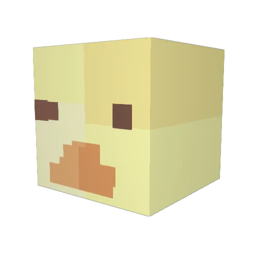 B3114 Minecraft avatar head, 3D render