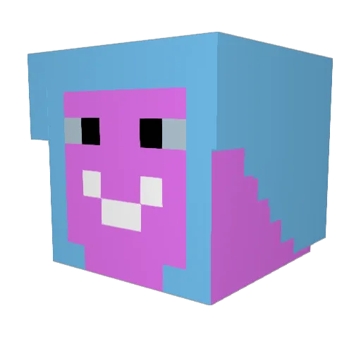 B32A Minecraft avatar head, 3D render