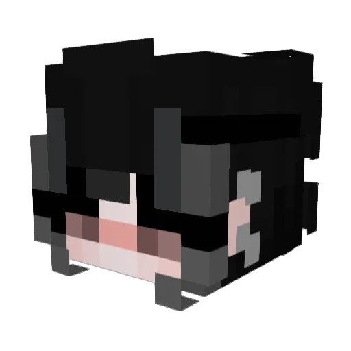 B3333 Minecraft avatar head, 3D render