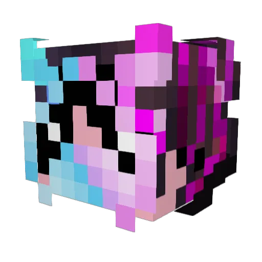 B33R33 Minecraft avatar head, 3D render