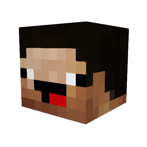 B33R95 Minecraft avatar head, 3D render