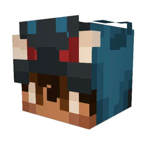 B33TL3_B0Y Minecraft avatar head, 3D render