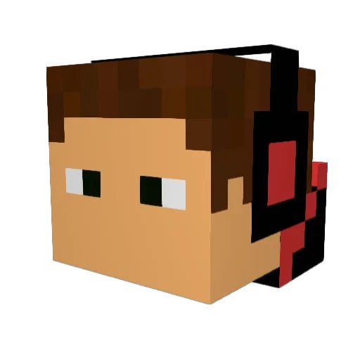 B34STik Minecraft avatar head, 3D render