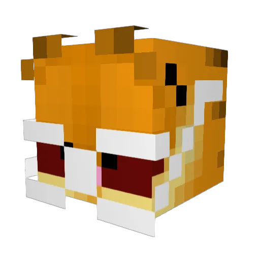 B3AV Minecraft avatar head, 3D render