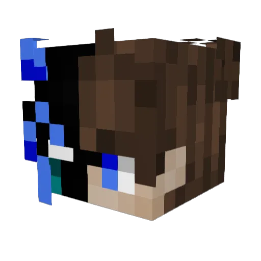 B3LGIA Minecraft avatar head, 3D render