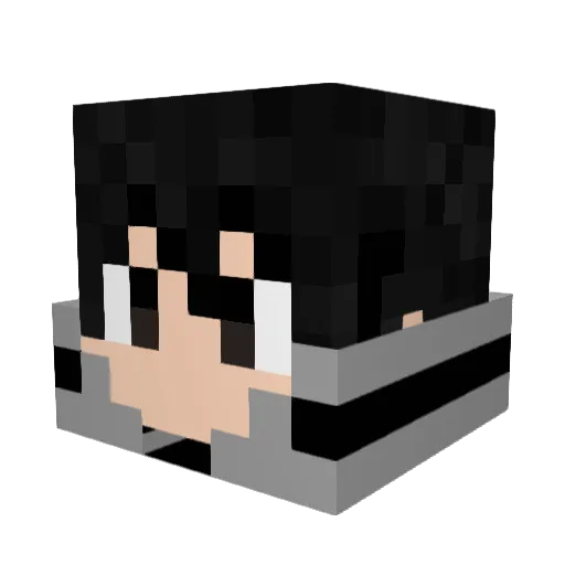 B3NJAM1NVA Minecraft avatar head, 3D render