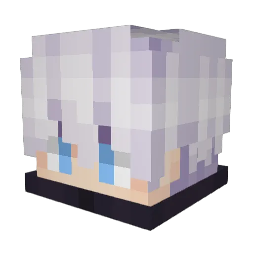 B3NZZZZ Minecraft avatar head, 3D render