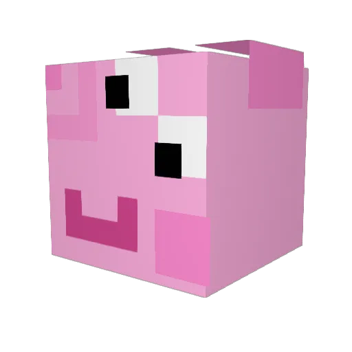 B3SSS_ Minecraft avatar head, 3D render