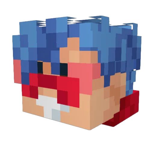 B3TAMAN Minecraft avatar head, 3D render