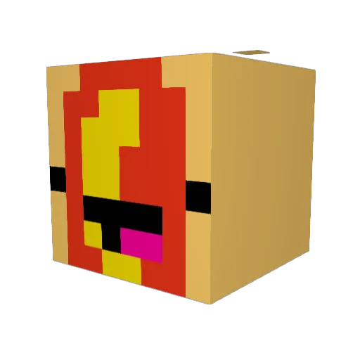 B3aB0013 Minecraft avatar head, 3D render