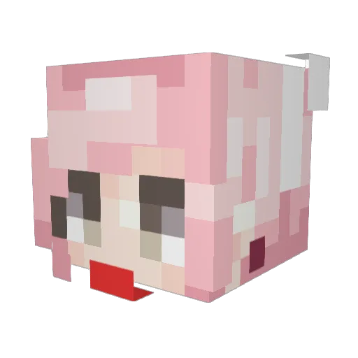 B3lleDelphine Minecraft avatar head, 3D render
