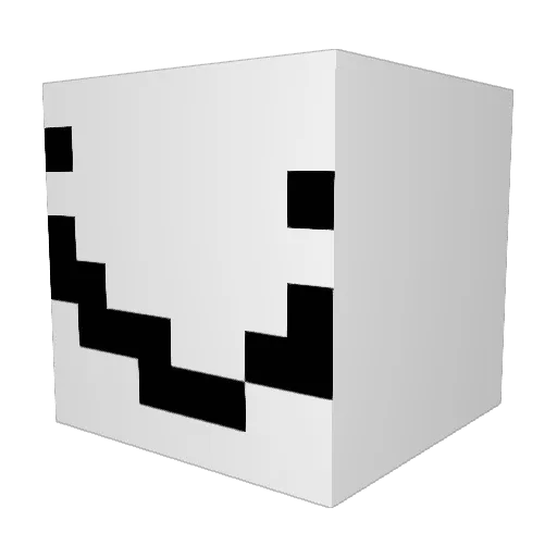 B3mpt Minecraft avatar head, 3D render