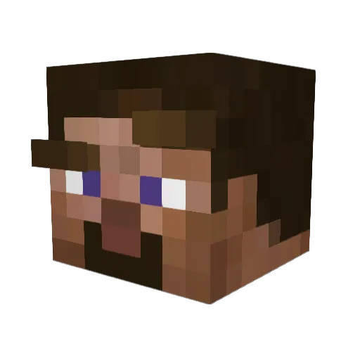 B3n3d1kt6342 Minecraft avatar head, 3D render