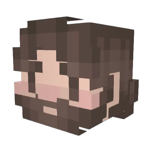 B3nch Minecraft avatar head, 3D render